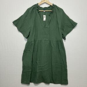 NWT Old Navy Midi Dress Sz L Lightweight 100% Cotton Flowy Cottage
